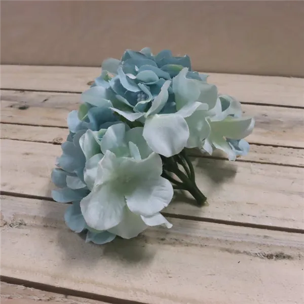 Hydrangea flower light blue, 6 pcs 371194-13