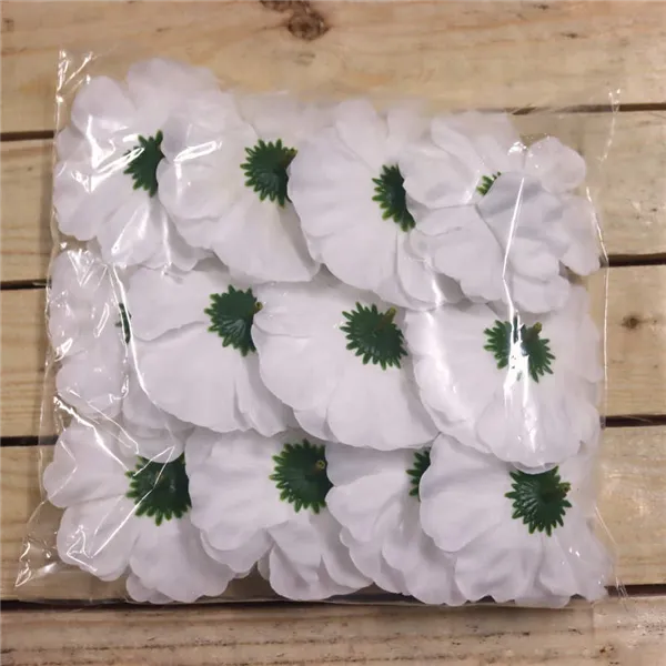 White zinnia flower, 12 pcs 371195-01