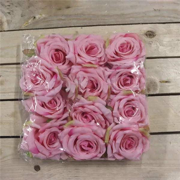 Rose flower light pink, 12 pcs 371211-05