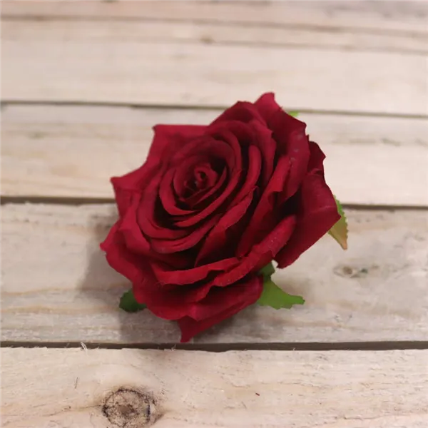 Rose flower burgundy, 12 pcs 371211-09