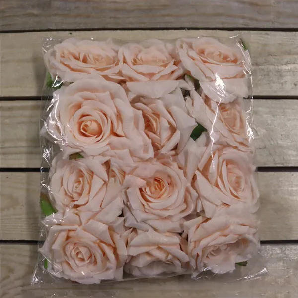 Rose flower apricot, 12 pcs 371211-26