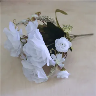 Artificial bouquet white 371252-01