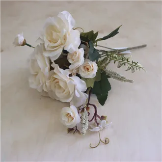Artificial bouquet cream 371252-26