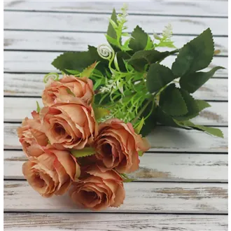 bouquet of roses mini 32 cm, light brown
