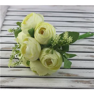 ranunculus bouquet 27 cm, YELLOW