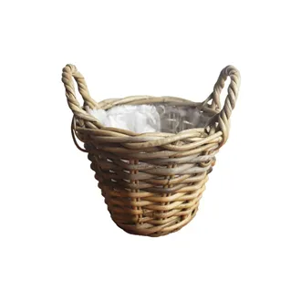 Flowerpot rattan basket with handles 371340/1
