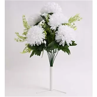 Chrysanthemum bouquet with accessories 50 cm, white 371354