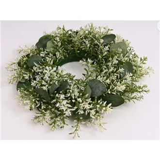 Wreath 30 cm, white-green 371364