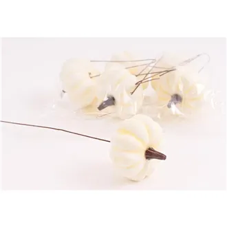 Pumpkins on wire 6 pcs 371380