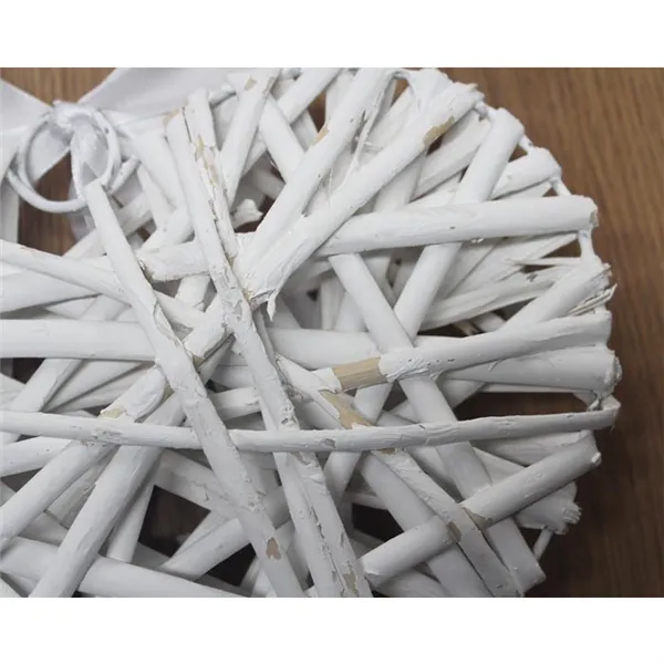 Wicker heart white 381725-01