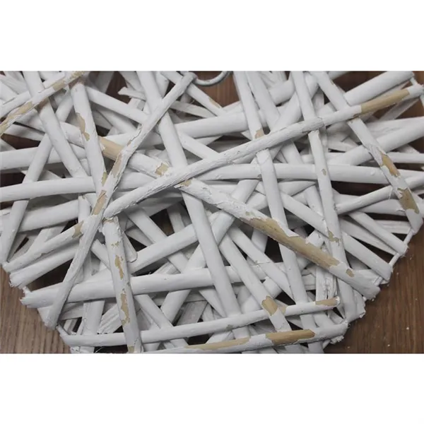 Wicker heart white 381725-01