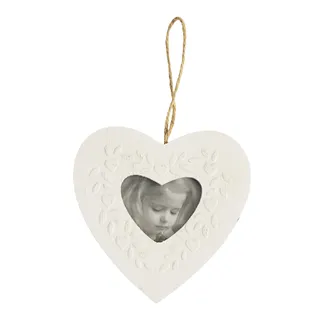 Photo frame heart white 381901-01