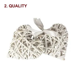 Willow heart white 15cm, set 2pcs 381936-01,  2. quality