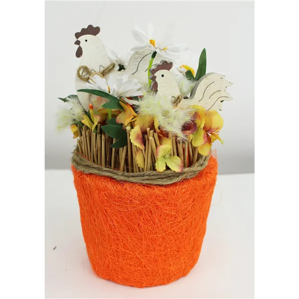 Basket sisal dia 16 cm orange 381956-04