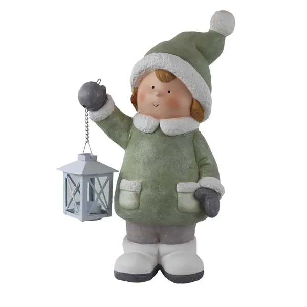 Decoration boy with lantern X7362