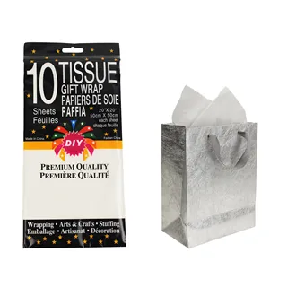 Gift paper 10pcs, white A0032-01