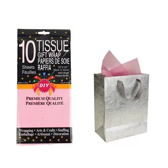Gift paper 10pcs, pink A0032-05