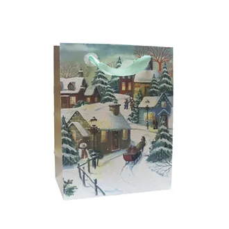 Paper gift bag winter landscape A0259/1