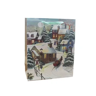 Paper gift bag winter landscape A0259/2