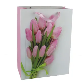 Paper gift bag tulips A0372/4
