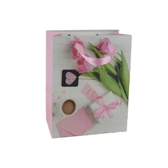 Paper gift bag tulips A0373/2