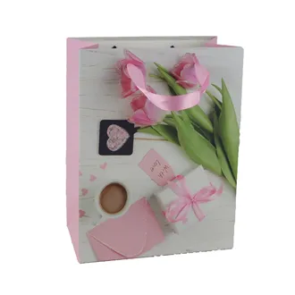 Paper gift bag tulips A0373/3