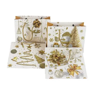 Christmas gift bag set of 4. Sold in sets of 3, A0390