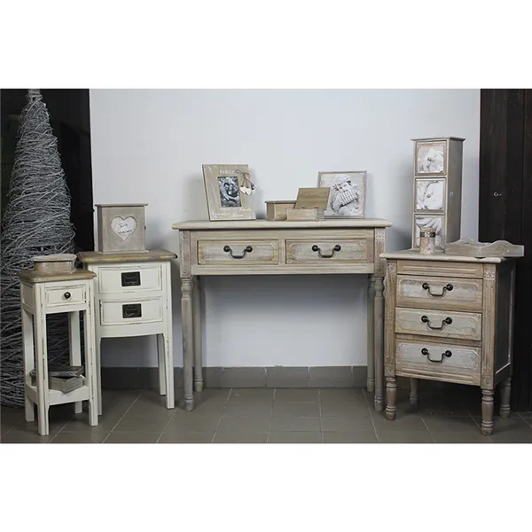 Wooden chest of drawers white, 5 drawers, D0092