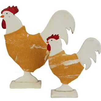 Wooden cock with cloth 2pcs D0124
