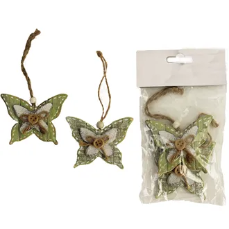 Butterfly green, 2 pcs D0578-15