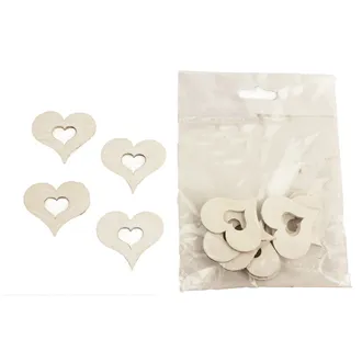 Decorative hearts, 12pcs D0641