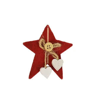 Decorative star red 1pcs D0776/C-ks