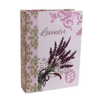 Wooden book Lavender, large D0995/V