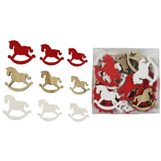 Decorative horses, 24 pcs D1235