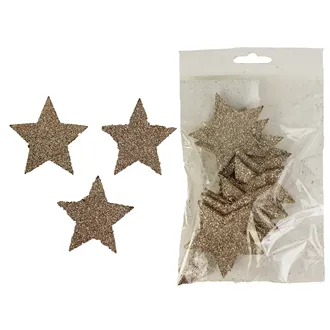 Decorative stars, 12 pcs D1308/CH