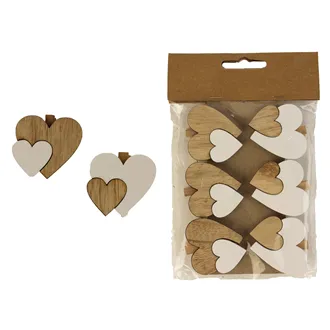 Heart clips 6 Pcs D1428