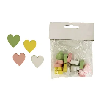 Wooden heart 24 pcs D1465