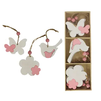 Wooden decoration 9 pcs D1546-05