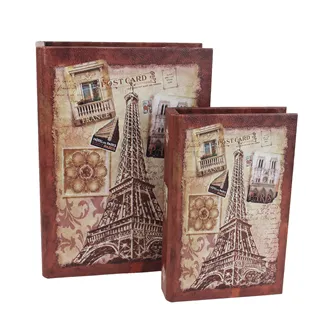Wooden book Eiffel Tower, 2pcs D1620