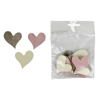 Decorative hearts 12 pcs D1682