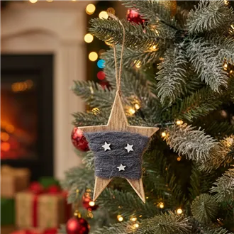 Star to hang grey D1719-21