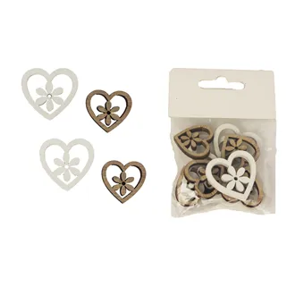 Decorative heart 12 pcs D1981