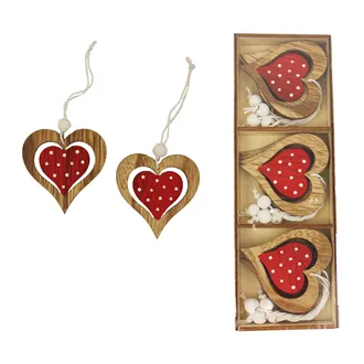 Hearts for hanging 12 pcs D1992-08