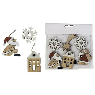 Christmas decoration, 6pcs D2457