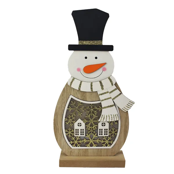 Snowman with LED lighting D2462