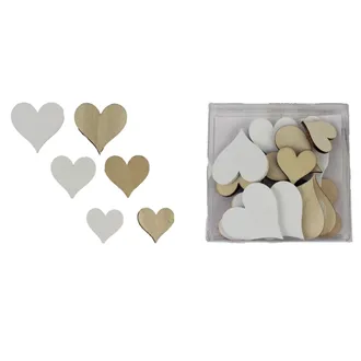 Decorative hearts 24pcs D3078
