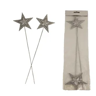 Star on stick, 2pcs D3348-28 