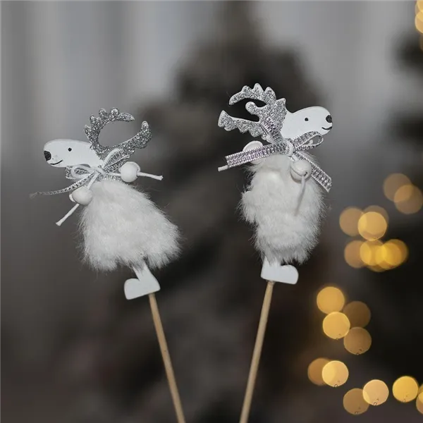 Reindeer on stick, 2pcs D3509