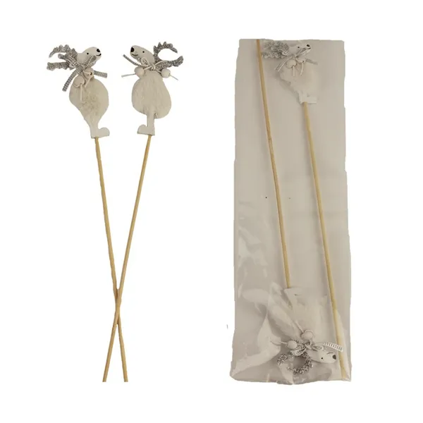 Reindeer on stick, 2pcs D3509