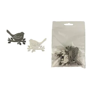 Decorative bird, 6 pcs D3711 